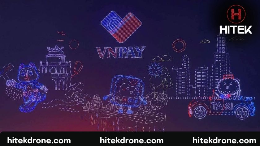 Hình ảnh "VNPay Drone Show" tại TP.HCM tháng 4/2025 với hơn 2.000 drone