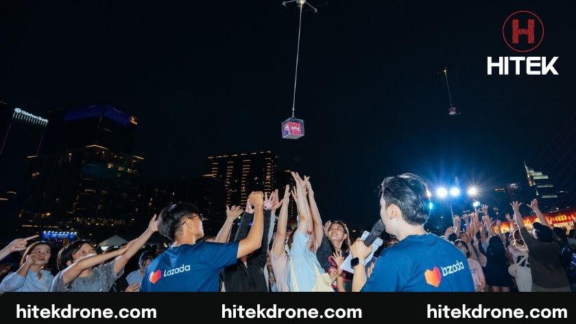 Báo giá drone show gắp quà