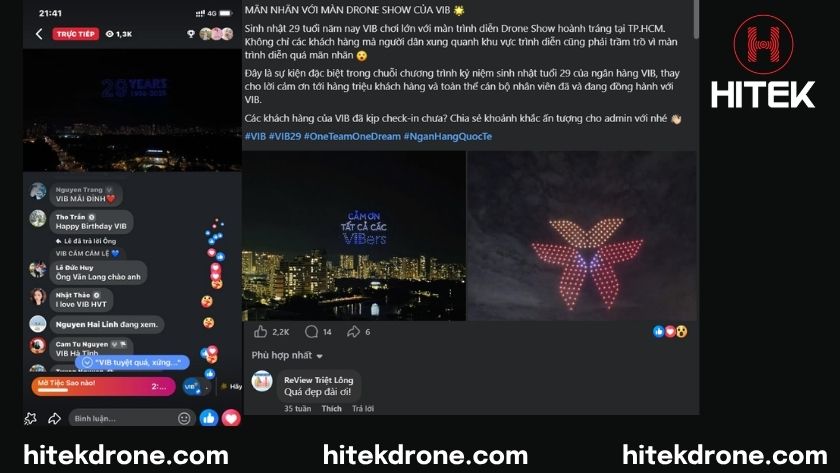 Drone Light Show cho ngân hàng là một cách truyền thông Marketing mới lạ - hiệu quả