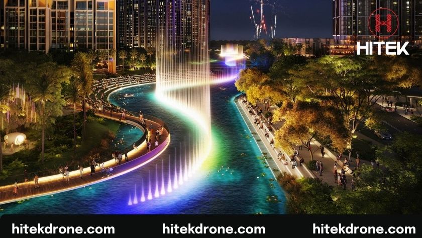 Global City có không gian rộng - không nhiễu sóng phù hợp thuê biểu diễn drone light show TPHCM
