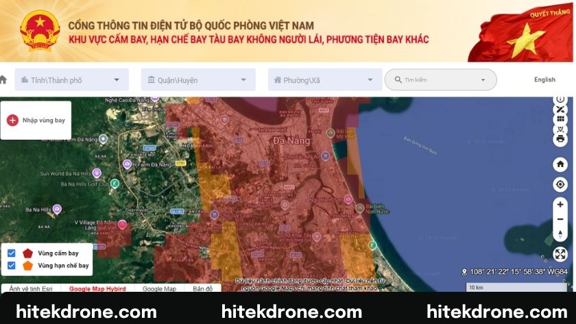 Các khu vực cần xin phép bay drone light show tại Đà Nẵng