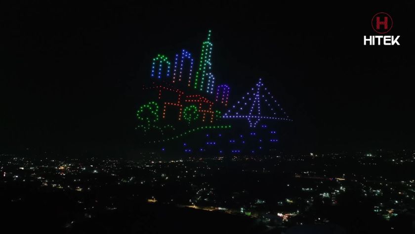 Hình ảnh thành phố Đồng Nai dưới hình dáng Drone light show