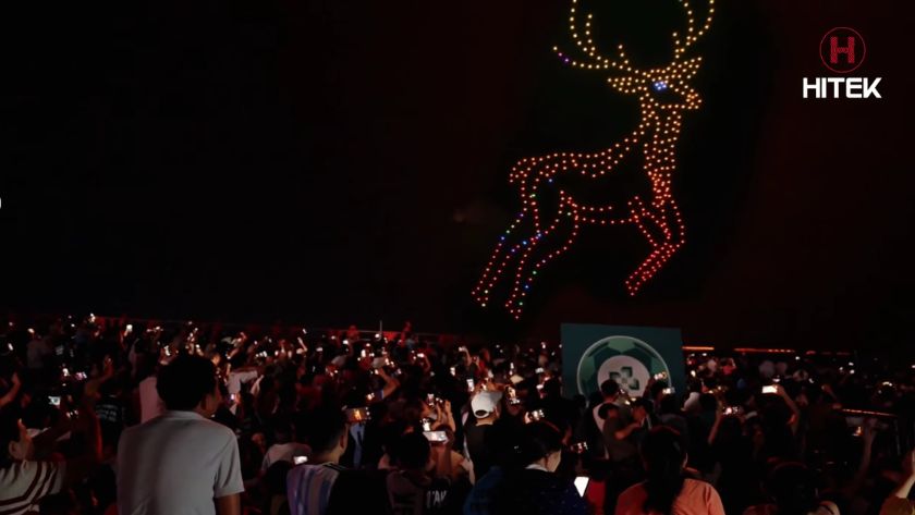 Hoạt cảnh chú nai trong drone light show Đồng Nai