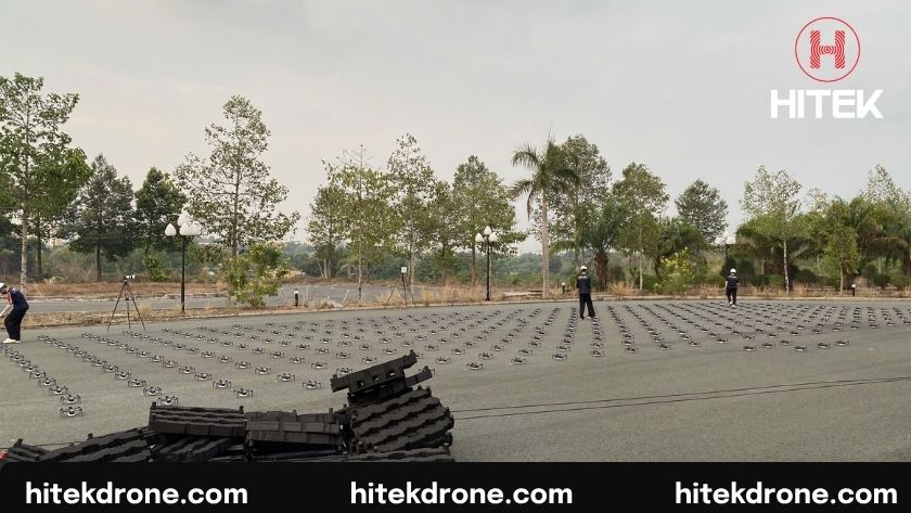 Hitek Drone conducts terrain surveys for a drone show featuring 400 drones