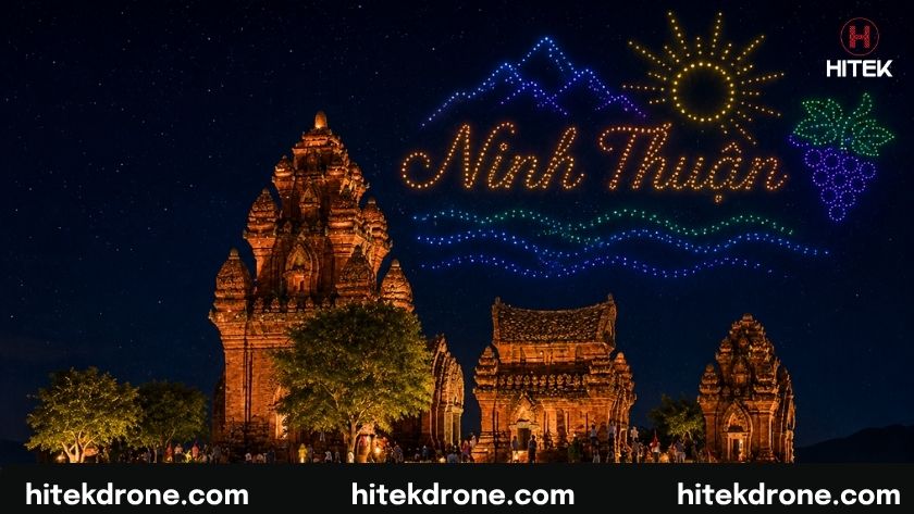 Drone Light Show tại Ninh Thuận được quan tâm vì là loại hình nghệ thuật hiện đại thay thế pháo hoa