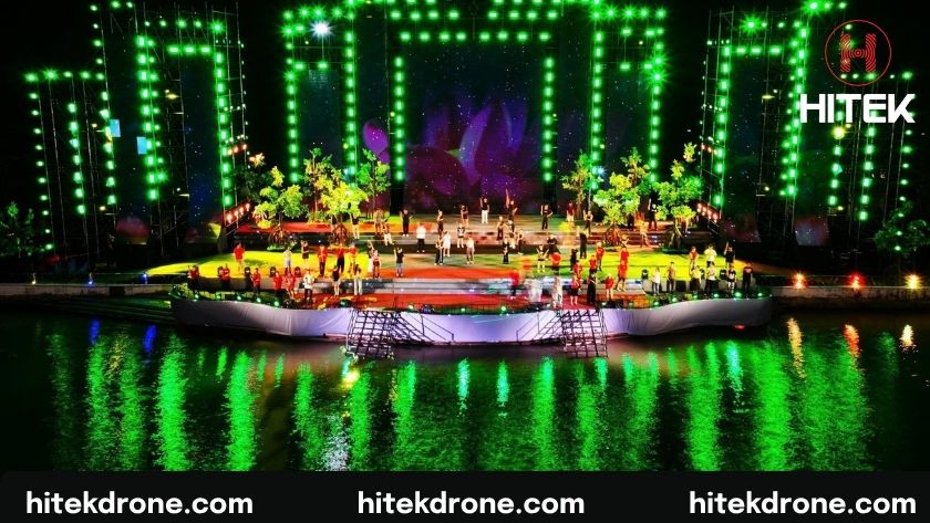 Rạch Khai Luông phù hợp cho Drone Light Show kết hợp sân khấu trên sông